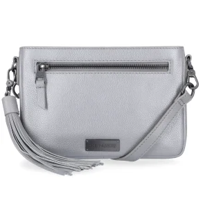Leather Hip Bag Silvergrey