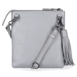 Leather Crossbody Bag Silvergrey
