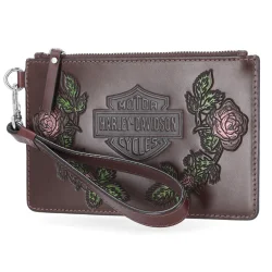 Floral Wristlet  Brown