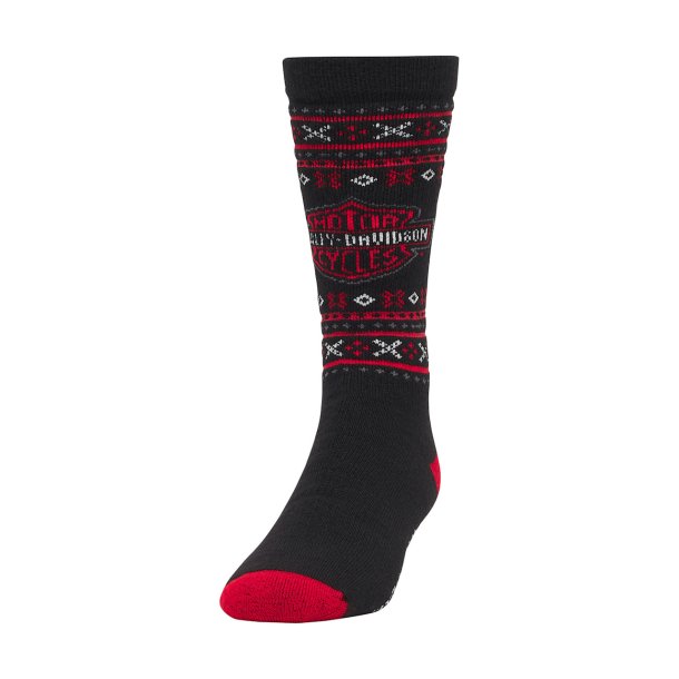 Nordic Bar &amp; Shield Merino Wool Crew Socks