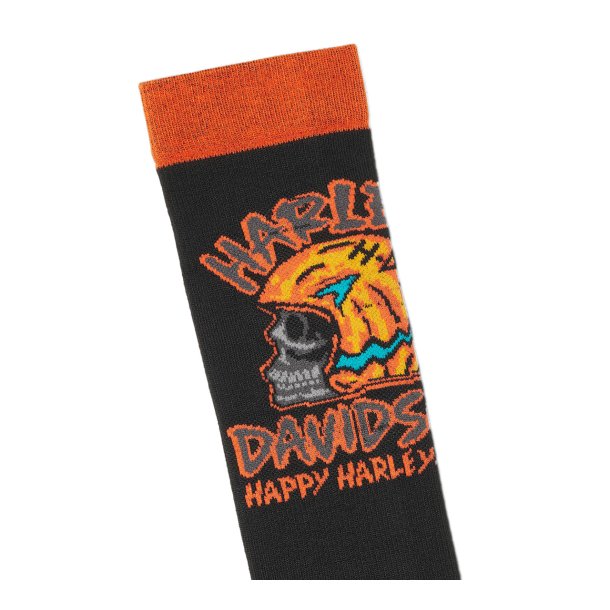 Happy 'Harley-Ween' Halloween Crew Socks - L