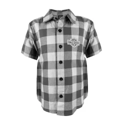 Boy's Plaid Short Sleeve Shirt