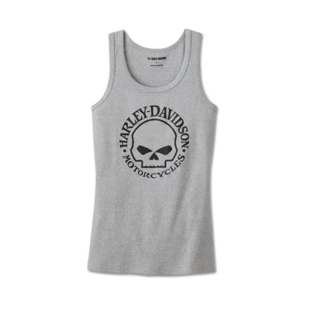 Women's Ultra Classic Skull Tank - Light Grey