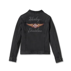 Women's Silver Wing Stretch Denim Jacket