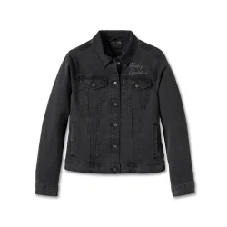 Women's Silver Wing Stretch Denim Jacket