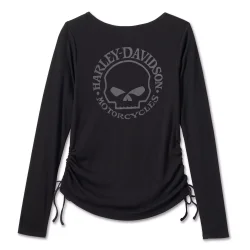 Willie G Skull Tie Notch Neck Top.