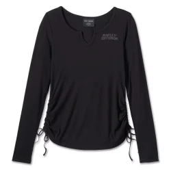 Willie G Skull Tie Notch Neck Top.