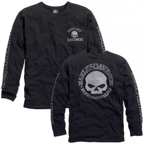 Men's Skull Long Sleeve Tee Black