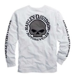  Willie G. Skull Long Sleeve Tee White