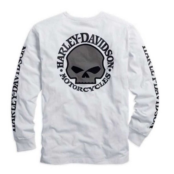  Willie G. Skull Long Sleeve Tee White