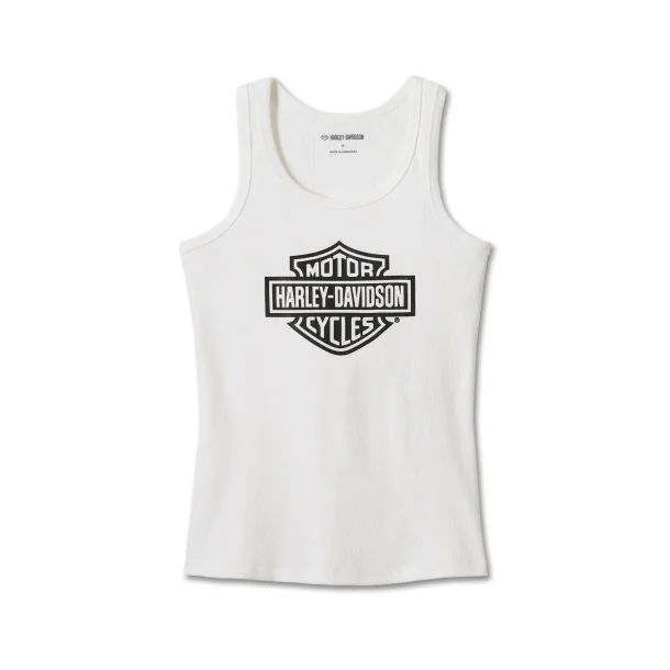 Women's Bar &amp; Shield Tank -  White