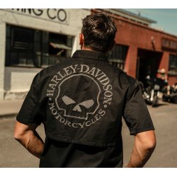 Willie G Skull Short Sleeve Vented Shirt