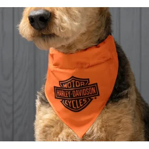 H-D ORANGE B&S PET BANDANA -SM/MED
