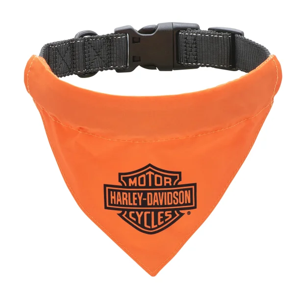 H-D ORANGE B&S PET BANDANA -LG/XL