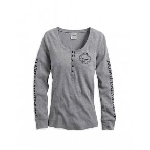 TEE-L/S,SKULL,GREY