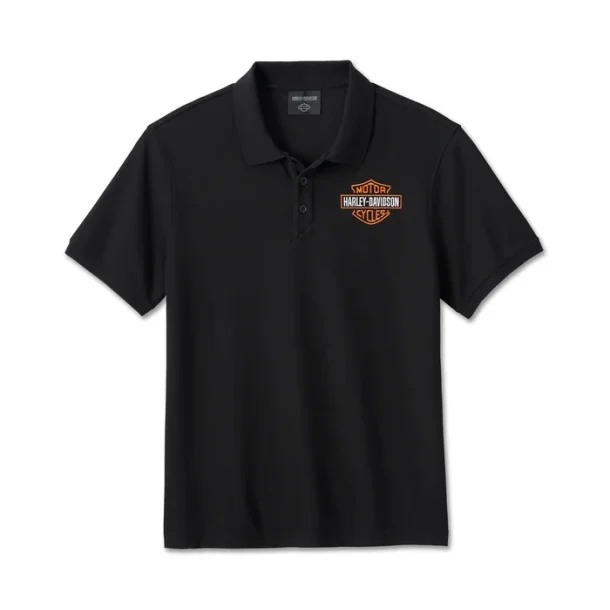 Men's Bar &amp; Shield Polo Shirt - Harley Black