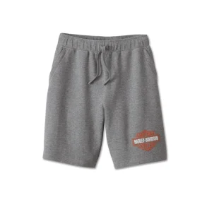 Men's Bar & Shield Fleece Shorts - Grey