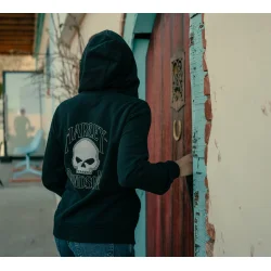 Willie G Skull Full Zip Fleece Hoodie - Ladies