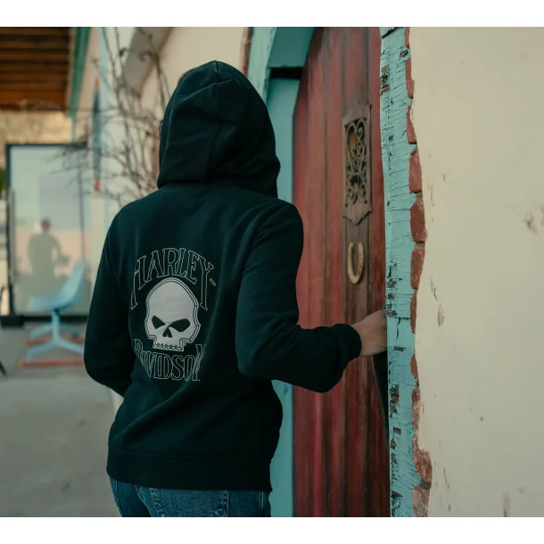 Willie G Skull Full Zip Fleece Hoodie - Ladies