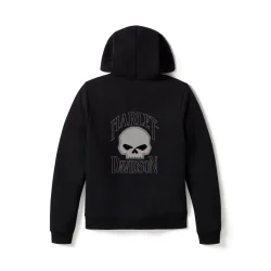 Willie G Skull Full Zip Fleece Hoodie - Ladies