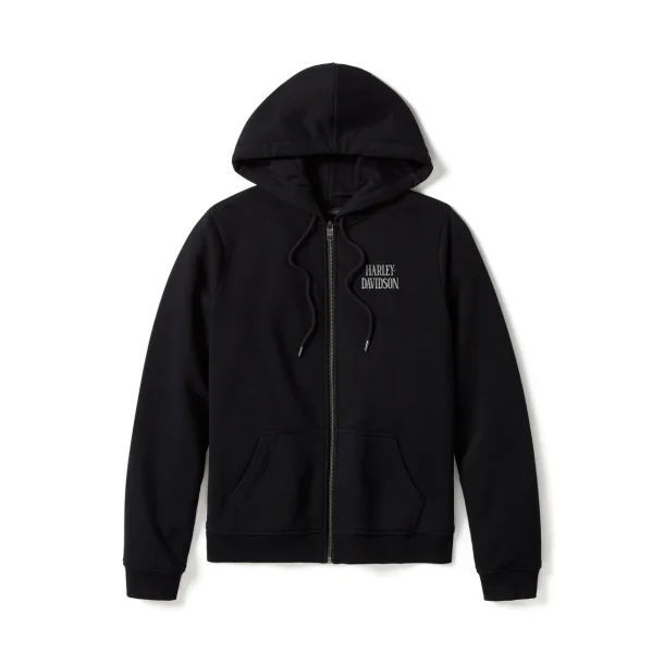 Willie G Skull Full Zip Fleece Hoodie - Ladies