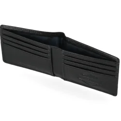 Up-Wing Eagle Leather Billfold Wallet, Black