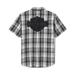Bar &amp; Shield Plaid Shirt - Ghost Grey 