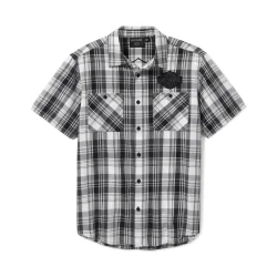 Bar &amp; Shield Plaid Shirt - Ghost Grey 