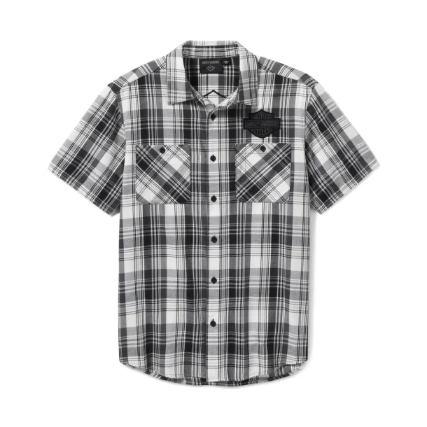 Bar &amp; Shield Plaid Shirt - Ghost Grey 