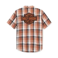 Bar &amp; Shield Plaid Shirt - VIntage Orange