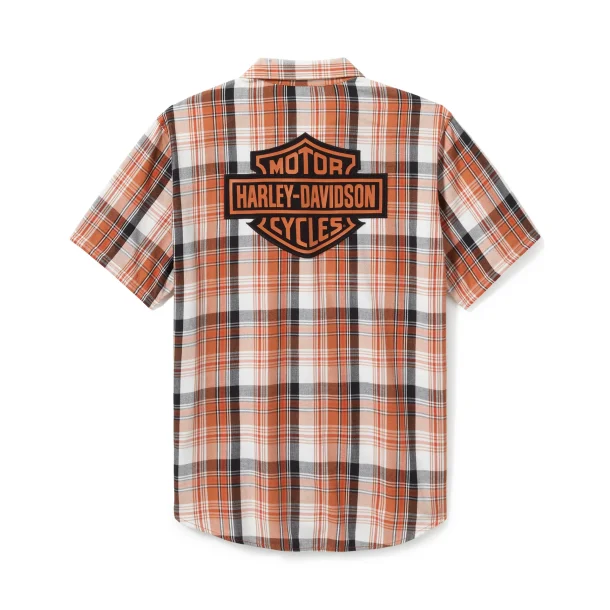 Bar &amp; Shield Plaid Shirt - VIntage Orange