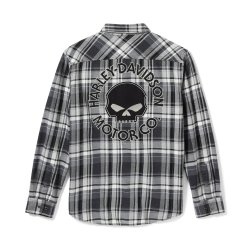 Willie G� Skull Plaid Long Sleeve Shirt