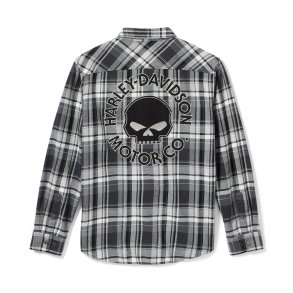 Willie G� Skull Plaid Long Sleeve Shirt