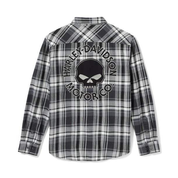 Willie G� Skull Plaid Long Sleeve Shirt