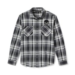 Willie G� Skull Plaid Long Sleeve Shirt
