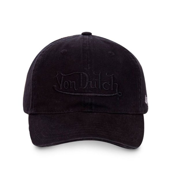 VON DUTCH LOGO BASEBALL CAP BLACK 