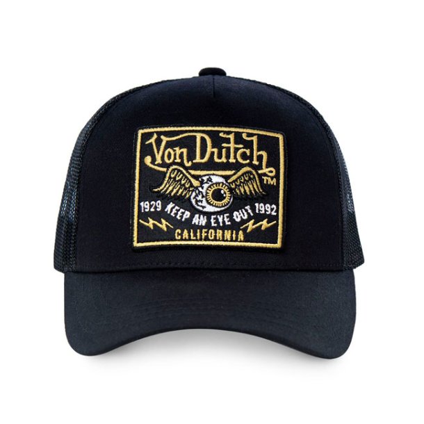 VON DUTCH HERITAGE CAP SQUARE PATCH EYES GOLD/BLACK