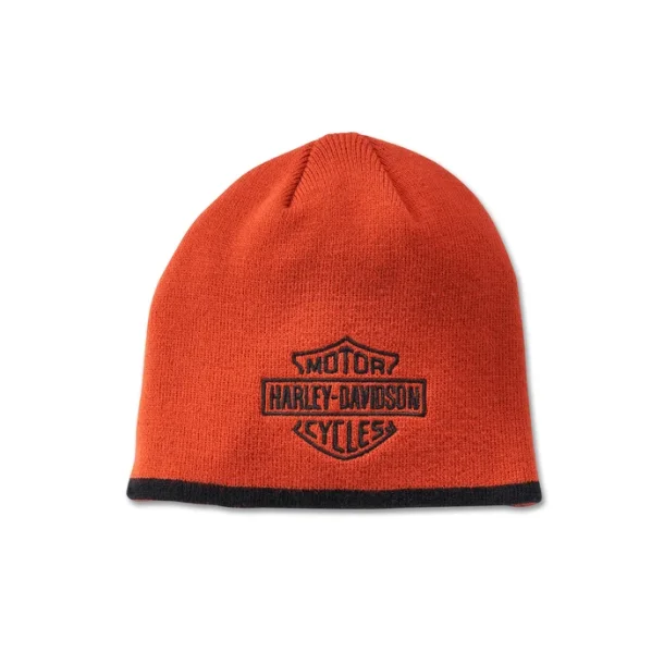 Bar &amp; Shield Knit Beanie - Vintage Orange