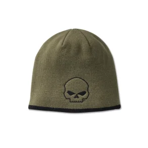 Willie G Skull Knit Beanie - Grape Leaf