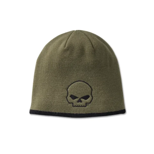 Willie G Skull Knit Beanie - Grape Leaf