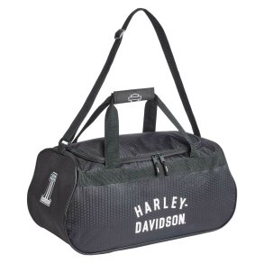#1 Logo Sports Duffel Bag w/ Shoulder Strap - Off-White Text
