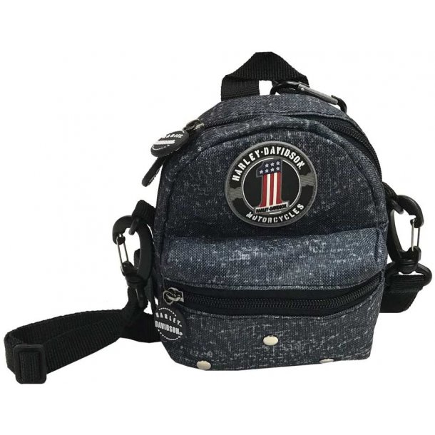 Mini Backpack, Grey/Blue