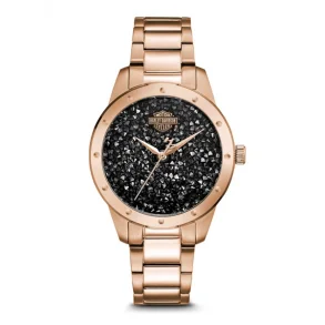 Ladies Rosegold Tone & Swarovski Watch