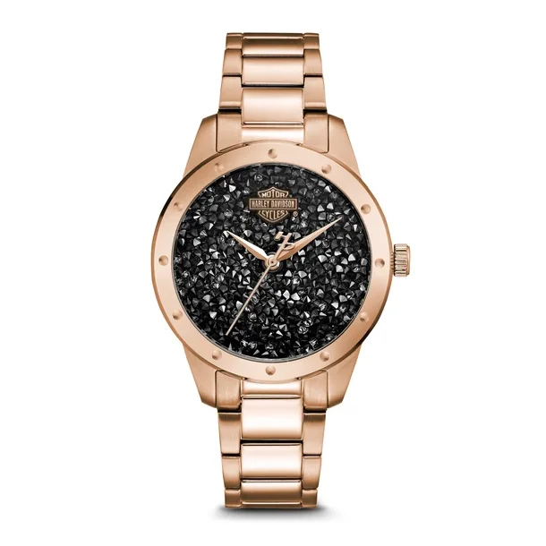 Ladies Rosegold Tone &amp; Swarovski Watch