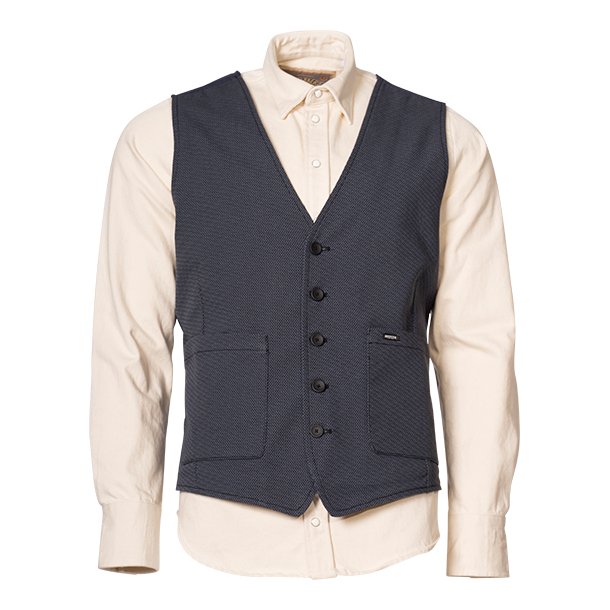 Tweed Vest - Blue - Rokker 