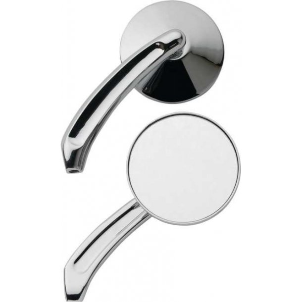 ROUND BILLET MIRROR SET CHROME