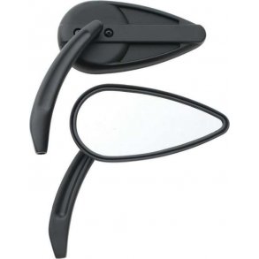 VINTAGE BILLET MIRROR SET BLACK