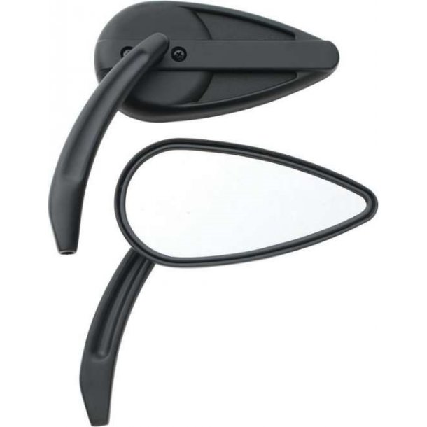 VINTAGE BILLET MIRROR SET BLACK