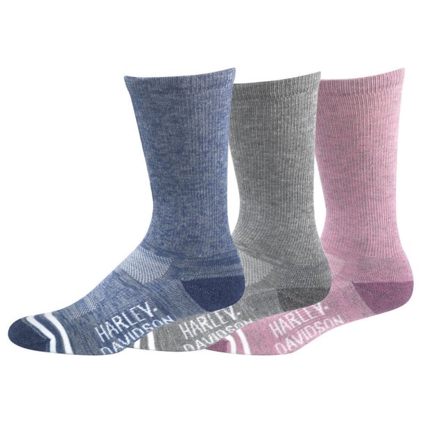 3PK WOMENS RANDOM FEED RIDE CREW SOCK