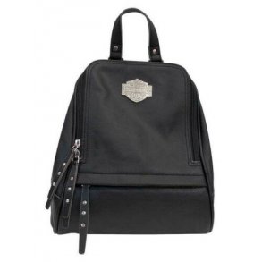 Harley-Davidson Women's B&S Filigree Logo Pebbled Leather Backpack